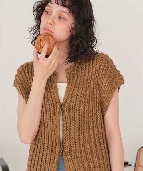 セール】ハンドライクローゲージニットベスト（ニット/セーター