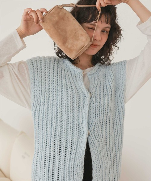 セール】ハンドライクローゲージニットベスト（ニット/セーター