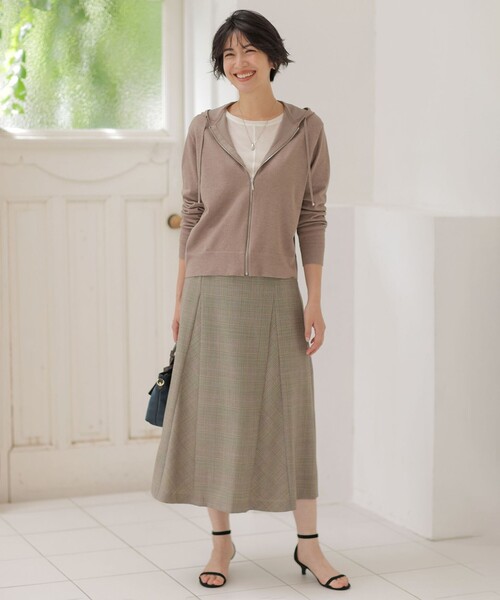 J.PRESS Ladies(J.プレス レディス)の「【WEB限定】シアーストレッチフライス クルーネック シアー カットソー(Tシャツ/カットソー・レディース・ダークブラウン系/ブラック系/アイボリー系/ブラック系1/サックスブルー系・SMALL)」の7枚目の写真