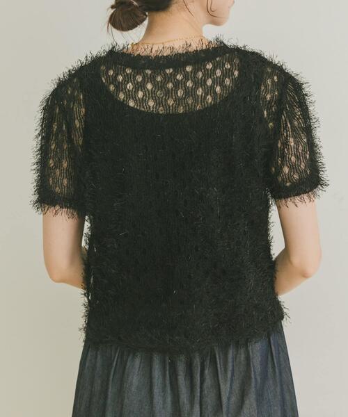 ITEMS URBANRESEARCH（アイテムズ アーバンリサーチ）の「フリンジチビTシャツ（Tシャツ/カットソー・レディース・ブラック/ベージュ・FREE）」の12枚目の写真