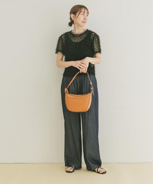 ITEMS URBANRESEARCH（アイテムズ アーバンリサーチ）の「フリンジチビTシャツ（Tシャツ/カットソー・レディース・ブラック/ベージュ・FREE）」の13枚目の写真
