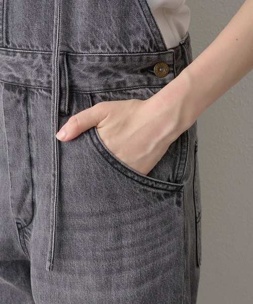 セール】コットンヘンプデニムオールインワン（つなぎ/オールインワン