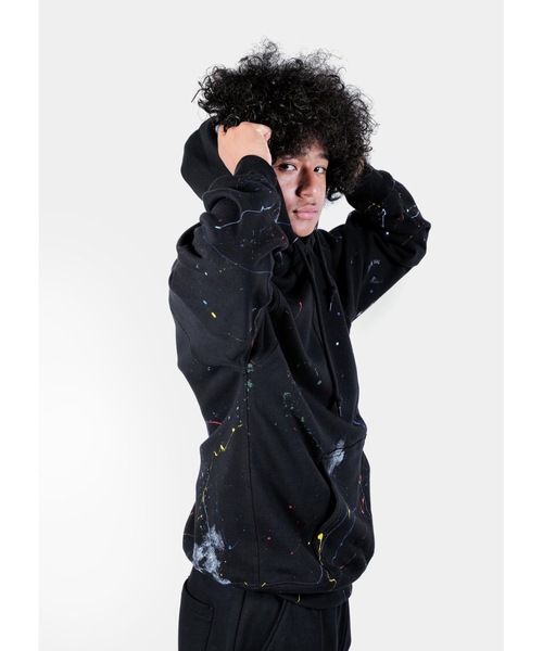 APPLEBUM(アップルバム)の「Paint Sweat Parka(パーカー・メンズ・ブラック・X-LARGE/MEDIUM/LARGE/XX-LARGE)」の14枚目の写真