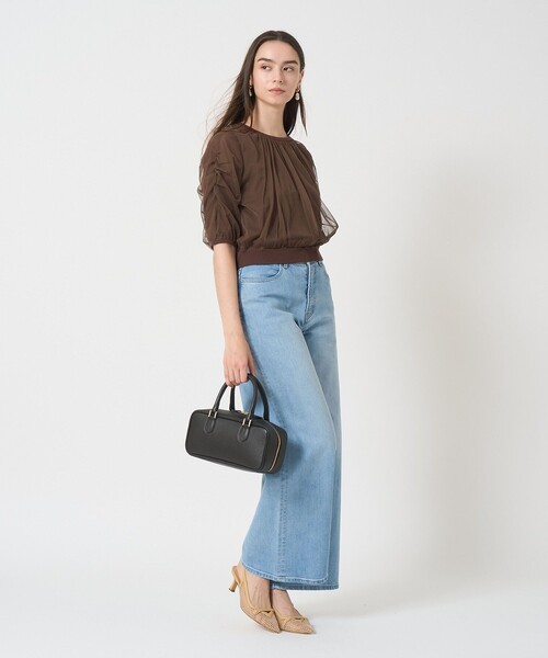 ANAYI（アナイ）の「チュールレイヤードパフ プルオーバー（ニット/セーター・レディース・ブラック/ブラウン/オフホワイト・38/36）」の8枚目の写真