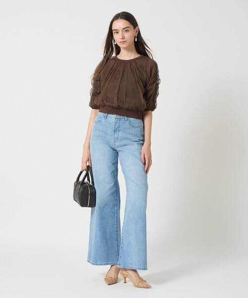 ANAYI（アナイ）の「チュールレイヤードパフ プルオーバー（ニット/セーター・レディース・ブラック/ブラウン/オフホワイト・38/36）」の9枚目の写真