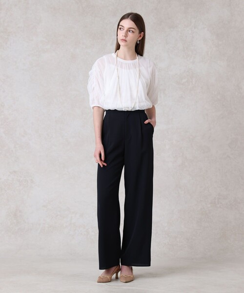 ANAYI（アナイ）の「チュールレイヤードパフ プルオーバー（ニット/セーター・レディース・ブラック/ブラウン/オフホワイト・38/36）」の11枚目の写真