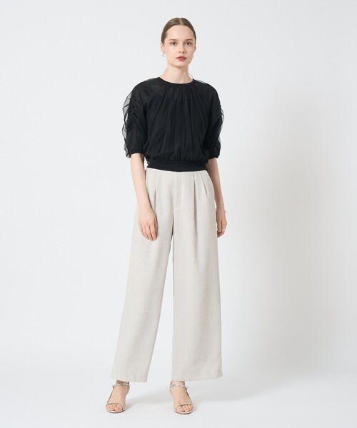 ANAYI（アナイ）の「チュールレイヤードパフ プルオーバー（ニット/セーター・レディース・ブラック/ブラウン/オフホワイト・38/36）」の14枚目の写真