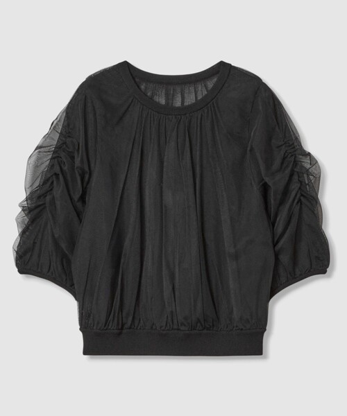 ANAYI（アナイ）の「チュールレイヤードパフ プルオーバー（ニット/セーター・レディース・ブラック/ブラウン/オフホワイト・38/36）」の22枚目の写真