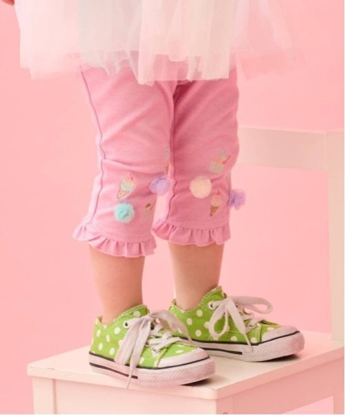 baby cheer(ベイビーチアー)の「アイスクリーム7分丈パンツ(その他パンツ・キッズ・オフホワイト/ブルー/ピンク・100cm/110cm/80cm/120cm/90cm)」の3枚目の写真