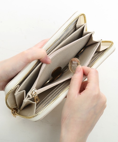 ヒマラヤクロコダイル 一枚革 センター取り ラウンドファスナー 長財布