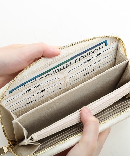 ヒマラヤクロコダイル 一枚革 センター取り ラウンドファスナー 長財布