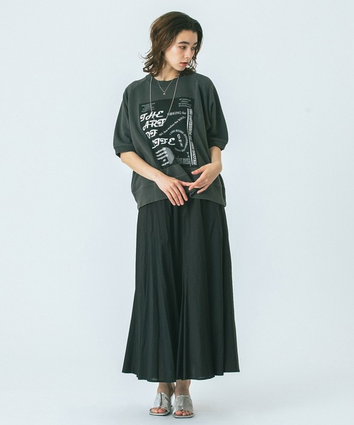 ROSE BUD(ローズバッド)の「(GENE HEAVENS)HALF SLEEVE GRAPHIC SWEAT(スウェット・レディース・チャコールグレー/グレー・ONE SIZE)」の13枚目の写真
