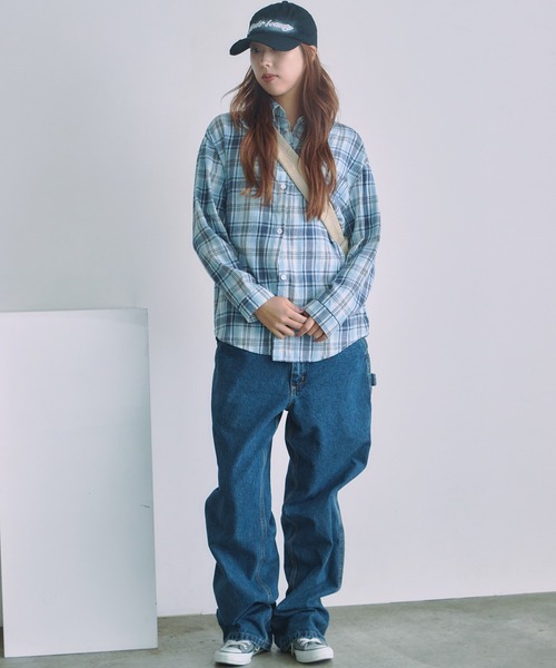 AO2（アオズ）の「LOOS Fit Plaid Button shirt / ルーズフィットチェックボタンシャツ（シャツ/ブラウス・レディース・イエロー/ブルー・FREE）」の3枚目の写真