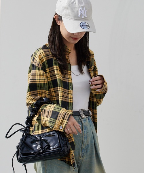 AO2（アオズ）の「LOOS Fit Plaid Button shirt / ルーズフィットチェックボタンシャツ（シャツ/ブラウス・レディース・イエロー/ブルー・FREE）」の11枚目の写真