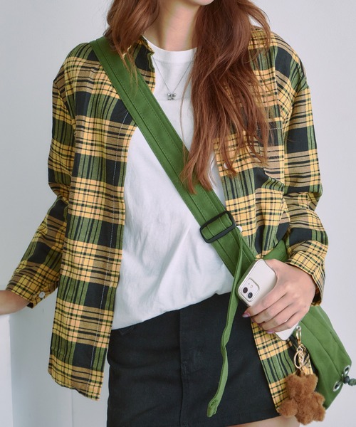 AO2（アオズ）の「LOOS Fit Plaid Button shirt / ルーズフィットチェックボタンシャツ（シャツ/ブラウス・レディース・イエロー/ブルー・FREE）」の17枚目の写真