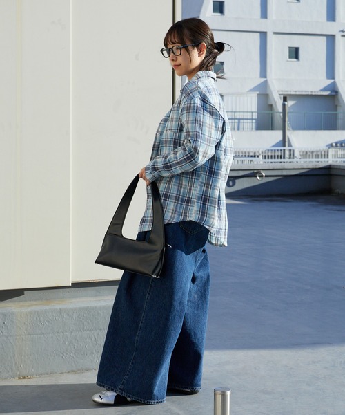 AO2（アオズ）の「LOOS Fit Plaid Button shirt / ルーズフィットチェックボタンシャツ（シャツ/ブラウス・レディース・イエロー/ブルー・FREE）」の6枚目の写真