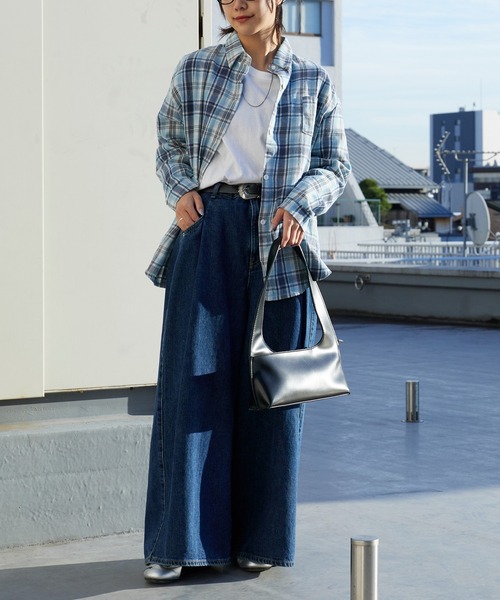 AO2（アオズ）の「LOOS Fit Plaid Button shirt / ルーズフィットチェックボタンシャツ（シャツ/ブラウス・レディース・イエロー/ブルー・FREE）」の7枚目の写真