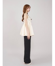 【ラスト1点】Darich ダーリッチ ジュエリーフレアチュニック ホワイト ジュエリーフレアチュニック（その他トップス）｜Darich