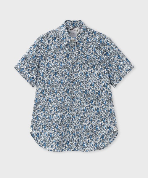 Paul Smith（ポールスミス）の「ウィメンズ リバティプリント 半袖シャツ / 255009 SH168（シャツ/ブラウス・レディース・ライトブルー/ホワイト・40/38）」の2枚目の写真