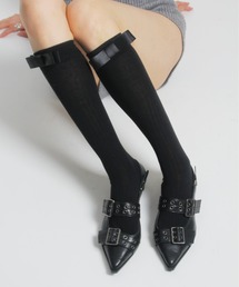 IMARI | 【 IMARI / イマリ 】 クラシック リボン ハイソックス #(ソックス/靴下)