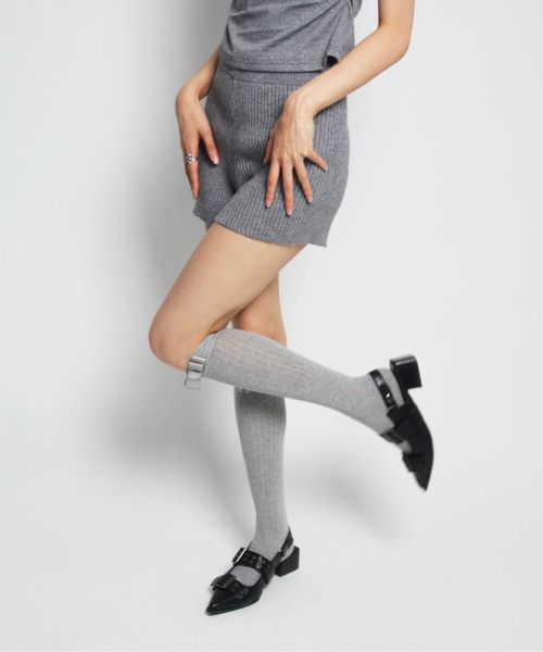 IMARI（イマリ）の「【 IMARI / イマリ 】 クラシック リボン ハイソックス #（ソックス/靴下・レディース・ホワイト/グレー/ブラック・FREE）」の8枚目の写真