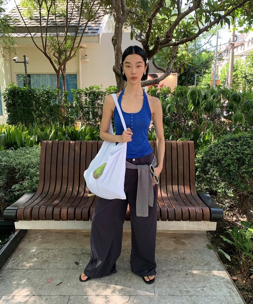 LONSLAN（ロンスラン）の「【LONSLAN】ソフトストレート ワイドパンツ LONW25a004（その他パンツ・レディース・ダークネイビー/グレイッシュベージュ・S/M）」の10枚目の写真