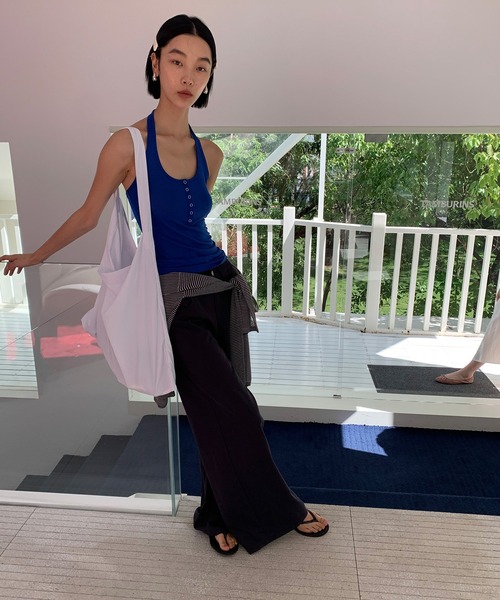 LONSLAN（ロンスラン）の「【LONSLAN】ソフトストレート ワイドパンツ LONW25a004（その他パンツ・レディース・ダークネイビー/グレイッシュベージュ・S/M）」の22枚目の写真