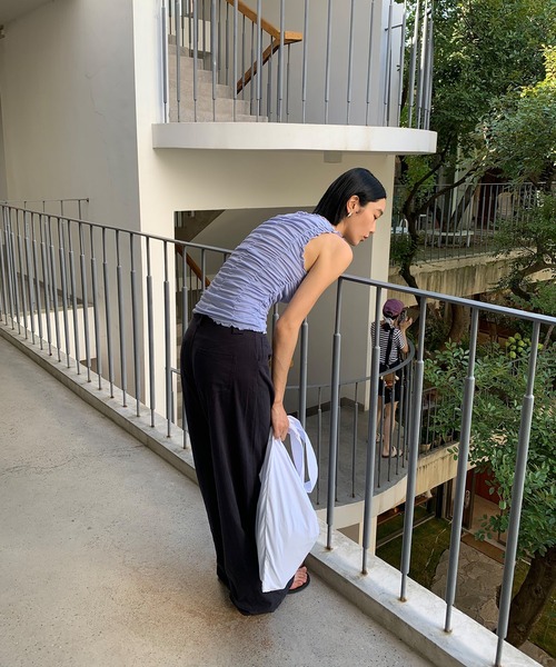 LONSLAN（ロンスラン）の「【LONSLAN】ソフトストレート ワイドパンツ LONW25a004（その他パンツ・レディース・ダークネイビー/グレイッシュベージュ・S/M）」の21枚目の写真