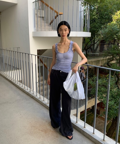 LONSLAN（ロンスラン）の「【LONSLAN】ソフトストレート ワイドパンツ LONW25a004（その他パンツ・レディース・ダークネイビー/グレイッシュベージュ・S/M）」の20枚目の写真