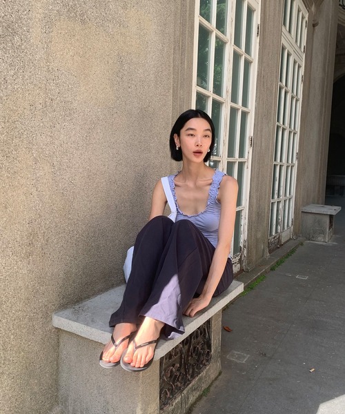 LONSLAN（ロンスラン）の「【LONSLAN】ソフトストレート ワイドパンツ LONW25a004（その他パンツ・レディース・ダークネイビー/グレイッシュベージュ・S/M）」の16枚目の写真