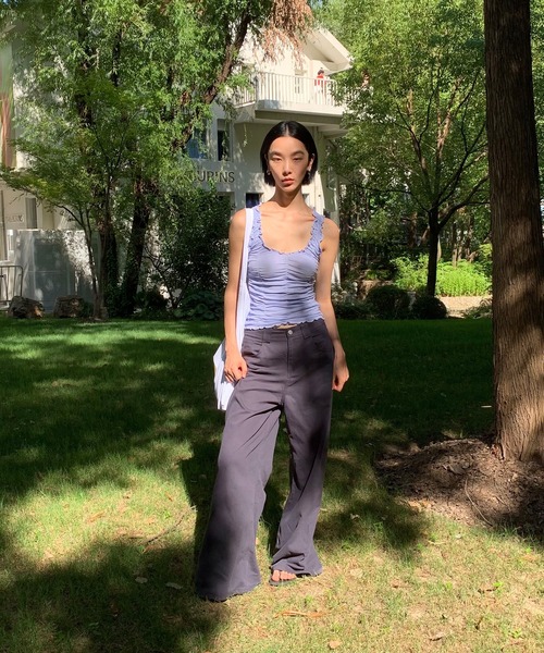 LONSLAN（ロンスラン）の「【LONSLAN】ソフトストレート ワイドパンツ LONW25a004（その他パンツ・レディース・ダークネイビー/グレイッシュベージュ・S/M）」の13枚目の写真