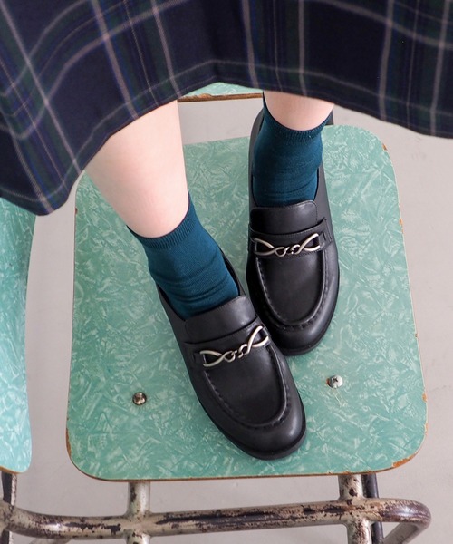 あしながおじさん（アシナガオジサン）の「ビットローファーパンプス　1310273（ローファー・レディース・ブラック/ダークブラウン/ワイン・23cm/24cm/24.5cm/23.5cm/22.5cm）」の2枚目の写真