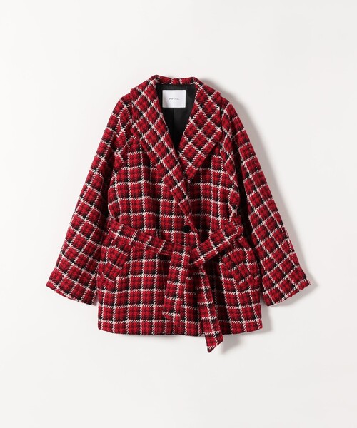 SHIPS any(シップス エニィ)の「SHIPS any: ブロック ツイード コクーン コート(その他アウター・レディース・レッド/グリーン・ONE SIZE)」の17枚目の写真