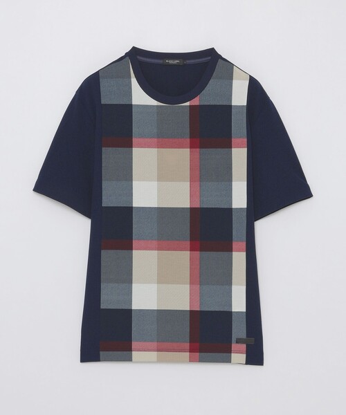 Dブラックレーベルクレストブリッジ★パネルチェック半袖Tシャツ新品M限定品 セール】 【一部店舗限定】パネルクレストブリッジチェックT