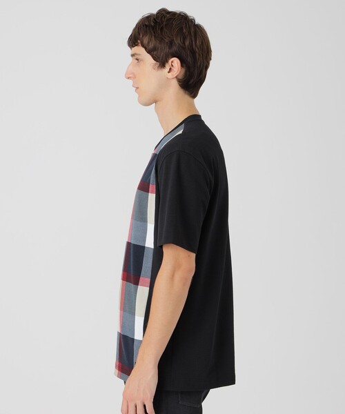 Dブラックレーベルクレストブリッジ★パネルチェック半袖Tシャツ新品M限定品 セール】 【WEB・一部店舗限定】パネルクレストブリッジチェック