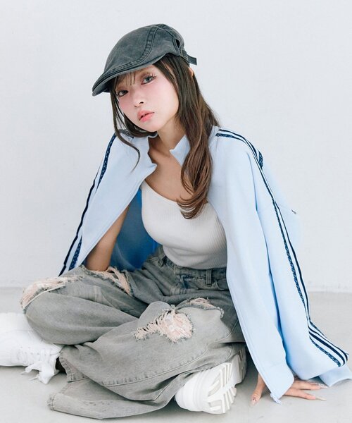 OLIVE des OLIVE（オリーブデオリーブ）の「トラックジャケット（ジャージ・レディース・サックスブルー/ブラック/ブラウン・FREE）」の16枚目の写真