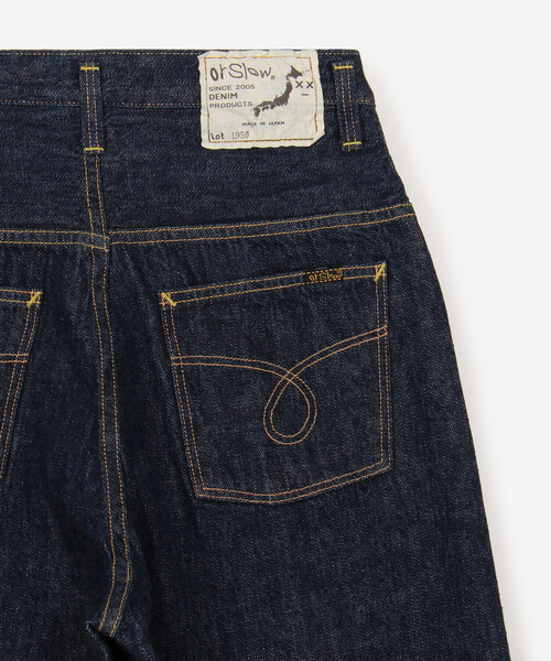 パンツ or slow CRUSHED SELVEDGE DENIM orSlow | HIGH WAIST SELVEDGE DENIM PANTS WOMEN（デニムパンツ