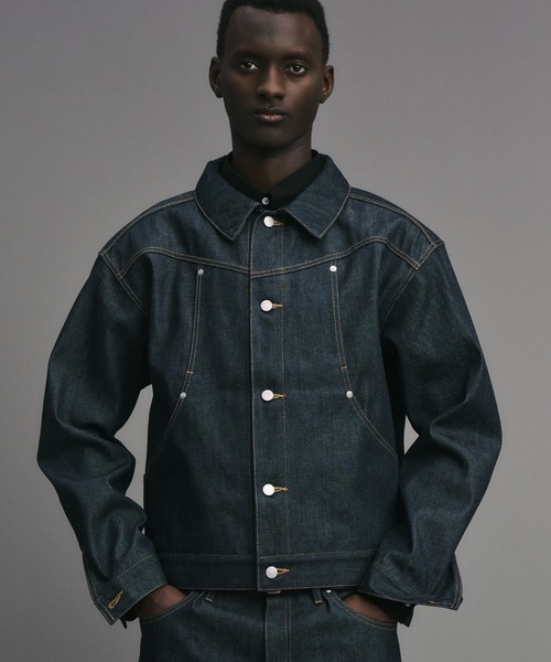 bal(バル)の「CURB POCKET DENIM JACKET(デニムジャケット・メンズ・インディゴブルー/ブラック・2/1/3)」の2枚目の写真