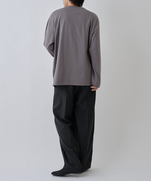 COLONY 2139（コロニートゥーワンスリーナイン）の「フェードコットンミニマル長袖TEE（Tシャツ/カットソー・メンズ・グレー/ブラック/ホワイト・MEDIUM/LARGE）」の4枚目の写真