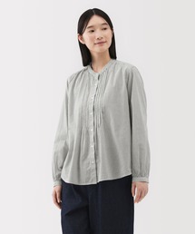 婦人 綿ボイル長袖ブラウス