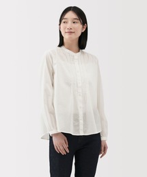 婦人　綿ボイル長袖ブラウス