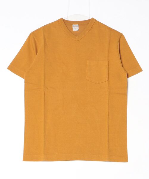 BARNS OUTFITTERS（バーンズアウトフィッターズ）の「【PH2】【BARNS OUTFITTERS】TSURI-AMI SS VN-T 吊り編み ショートスリーブ Vネック Tシャツ（Tシャツ/カットソー・メンズ・オリーブ/レッド系その他/オリーブドラブ/ゴールド/ピンク系その他・SMALL）」の5枚目の写真