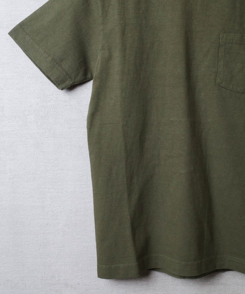 BARNS OUTFITTERS（バーンズアウトフィッターズ）の「【PH2】【BARNS OUTFITTERS】TSURI-AMI SS VN-T 吊り編み ショートスリーブ Vネック Tシャツ（Tシャツ/カットソー・メンズ・オリーブ/レッド系その他/オリーブドラブ/ゴールド/ピンク系その他・SMALL）」の7枚目の写真