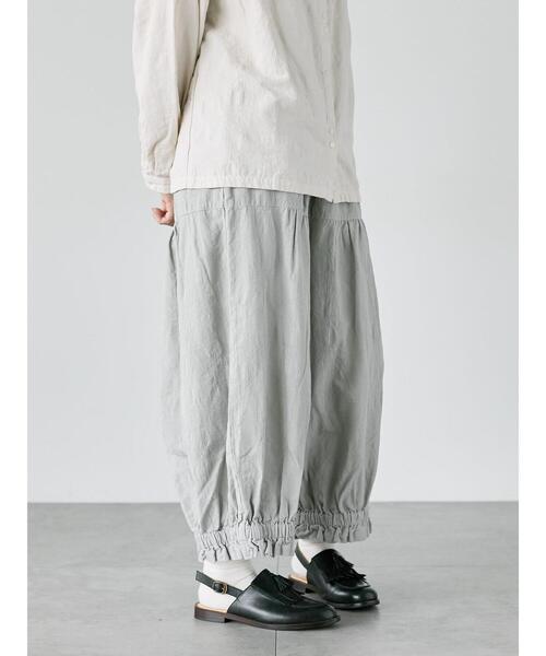 【WEB限定】コットンジャカード製品染め裾フリルパンツ セール】 【WEB限定】コットンジャカード製品染め裾フリルパンツ
