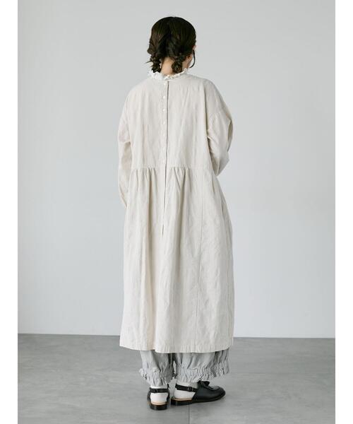 TSUHARU by Samansa Mos2（ツハルバイサマンサモスモス）の「【WEB限定】コットンジャカード製品染め裾フリルパンツ（その他パンツ・レディース・キナリ/ブラック/グレー・F）」の13枚目の写真