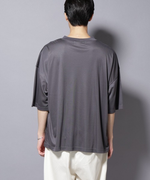 NANO universe(ナノユニバース)の「MIYATA×NANO JAPAN MADE キュプラ混 Tシャツ(Tシャツ/カットソー・メンズ・チャコール/ブラウン・M/L)」の10枚目の写真