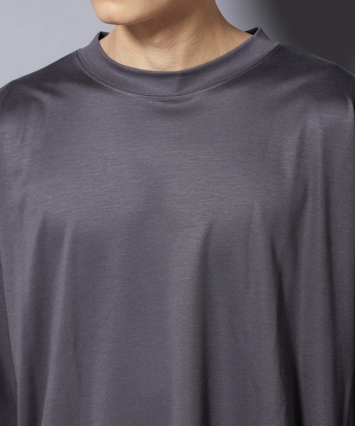 NANO universe(ナノユニバース)の「MIYATA×NANO JAPAN MADE キュプラ混 Tシャツ(Tシャツ/カットソー・メンズ・チャコール/ブラウン・M/L)」の11枚目の写真