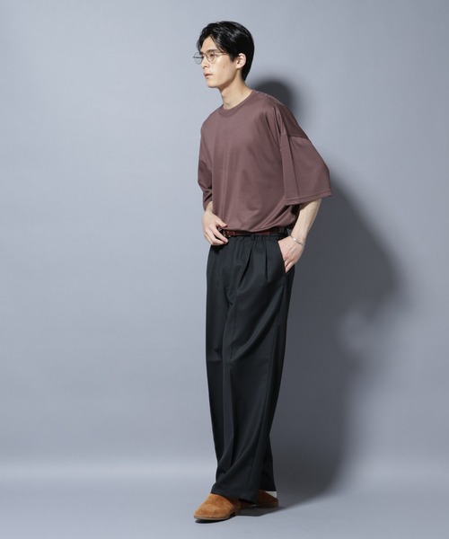 NANO universe(ナノユニバース)の「MIYATA×NANO JAPAN MADE キュプラ混 Tシャツ(Tシャツ/カットソー・メンズ・チャコール/ブラウン・M/L)」の22枚目の写真