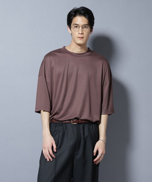 NANO universe(ナノユニバース)の「MIYATA×NANO JAPAN MADE キュプラ混 Tシャツ(Tシャツ/カットソー・メンズ・チャコール/ブラウン・M/L)」の18枚目の写真