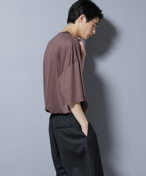 NANO universe(ナノユニバース)の「MIYATA×NANO JAPAN MADE キュプラ混 Tシャツ(Tシャツ/カットソー・メンズ・チャコール/ブラウン・M/L)」の20枚目の写真